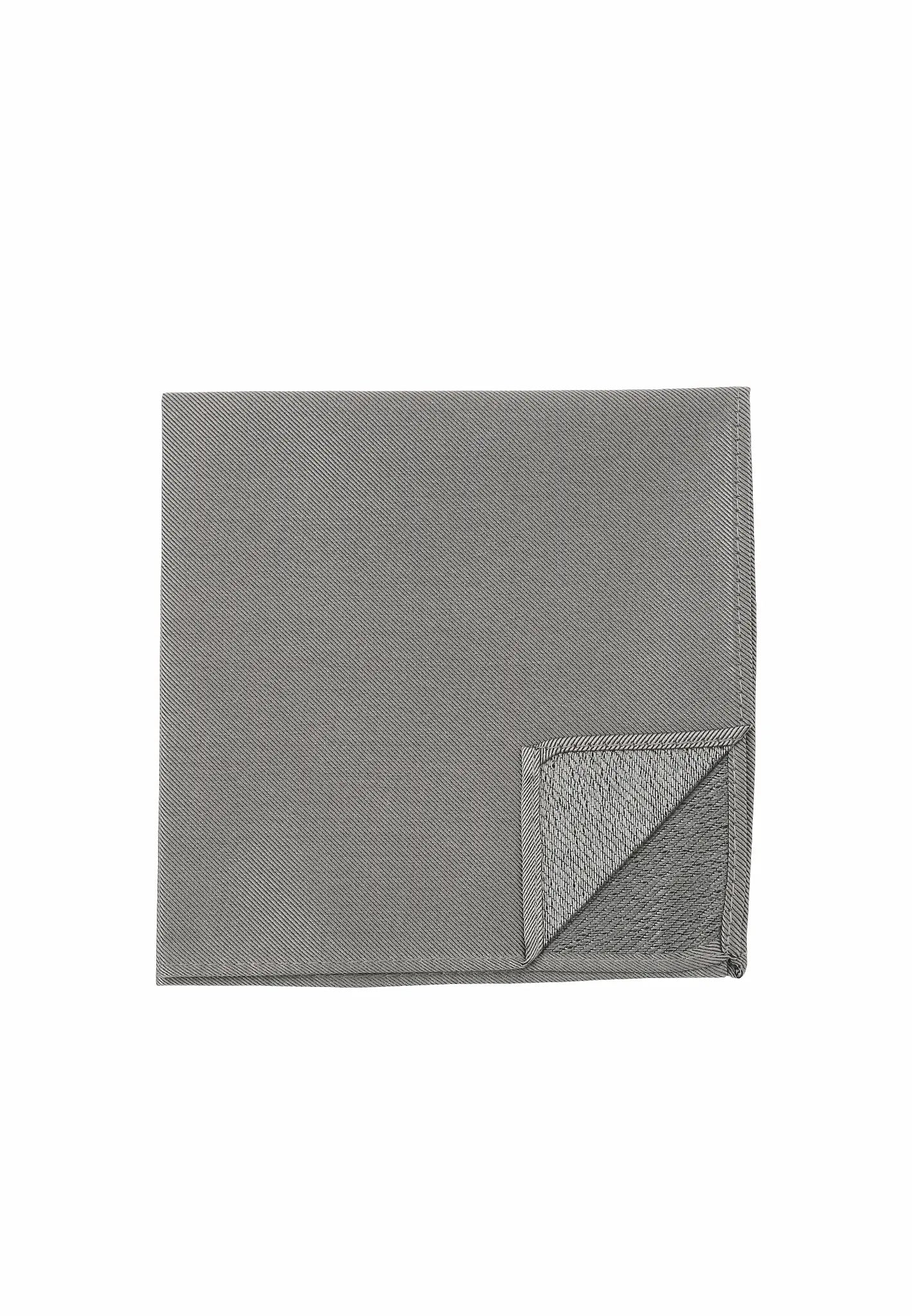 (Hellbeige) Uni Einstecktuch aus Seide Rückseite 28x28cm