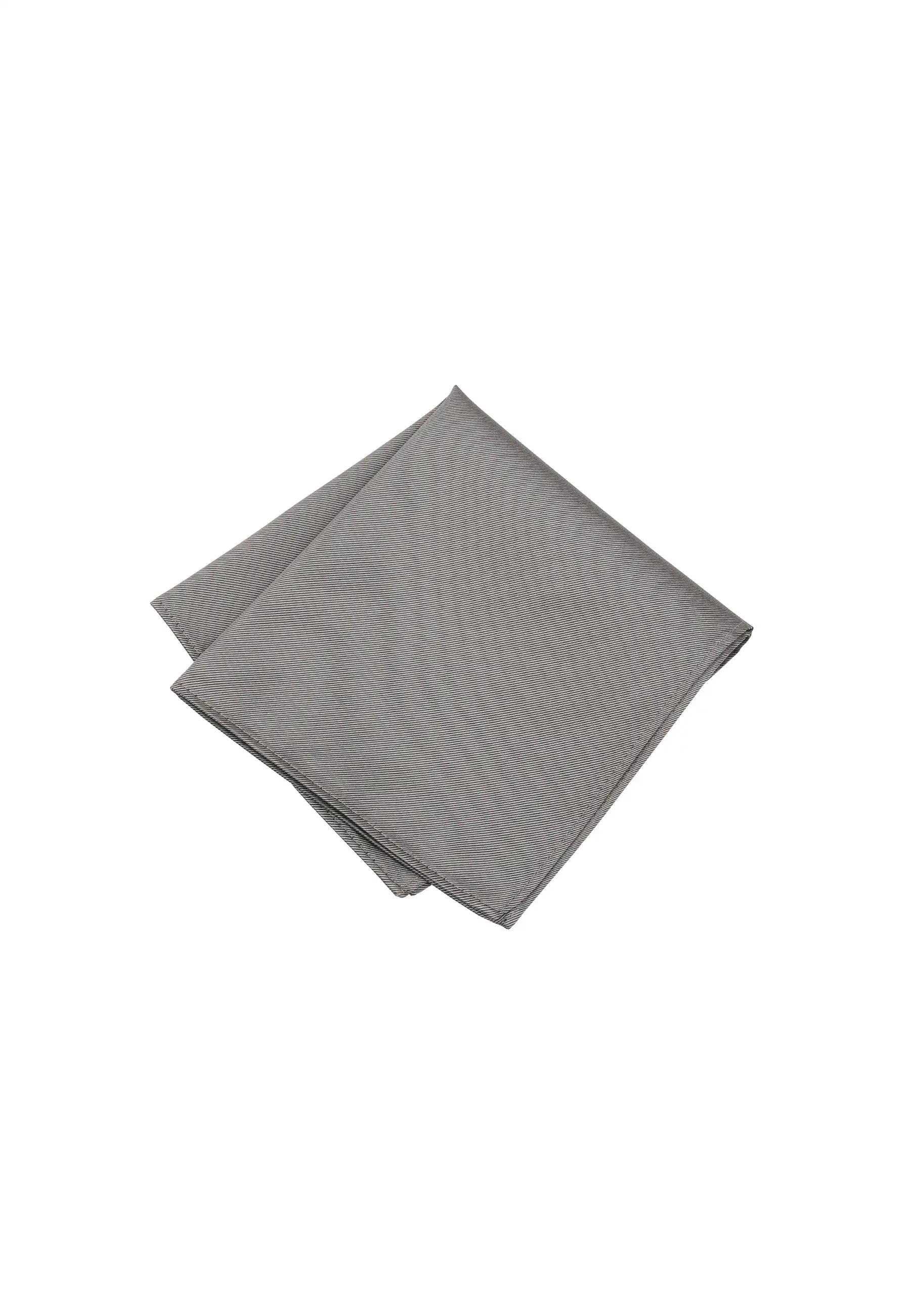 (Hellbeige) Uni Einstecktuch aus Seide gefaltet 28x28cm