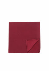 (Bordeaux) Uni Einstecktuch aus Seide gefaltet 28x28cm