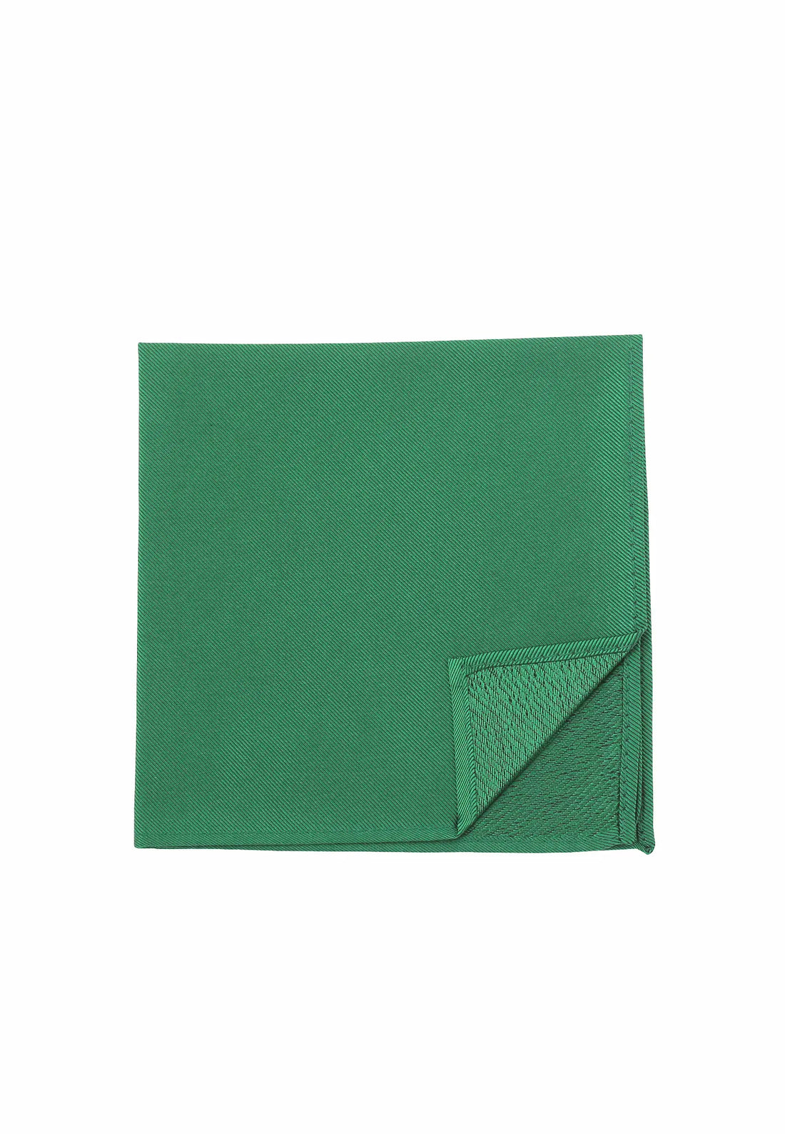(Grün) Uni Einstecktuch aus Seide gefaltet 28x28cm