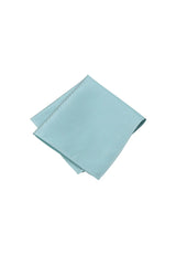(Aqua) Uni Einstecktuch Herren aus 100% Seide in Pastellfarbe, gefaltet