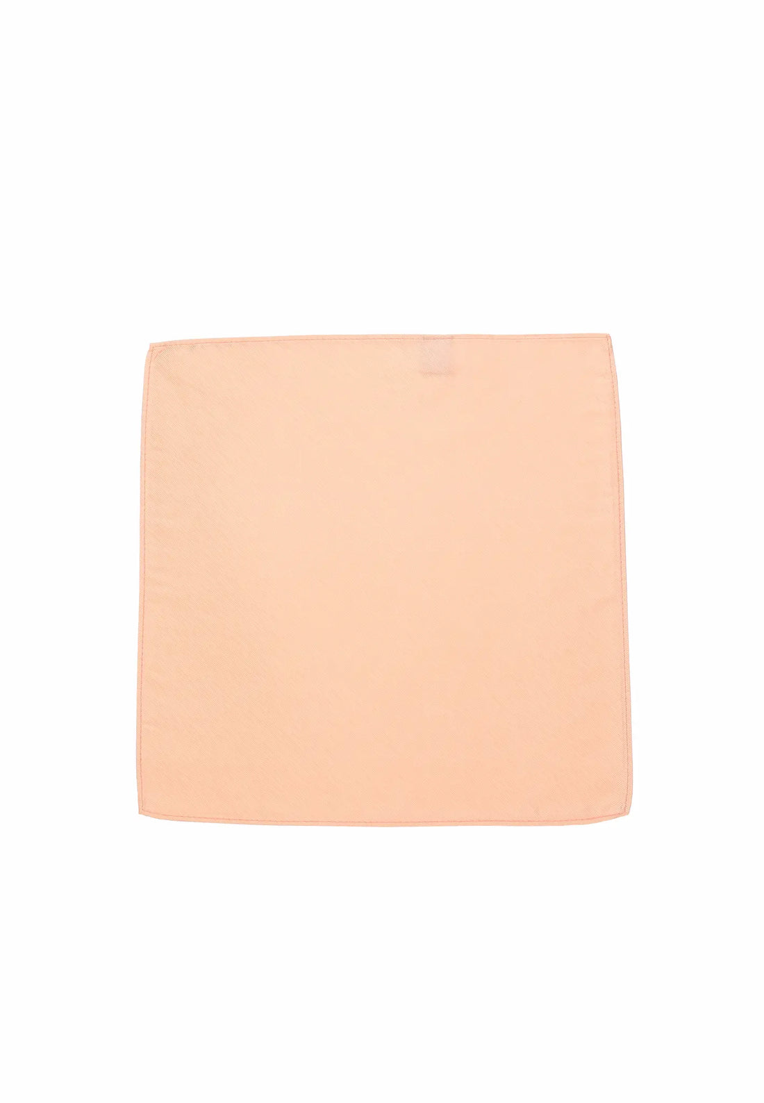 (Apricot) Uni Einstecktuch aus 100% Seide in Pastellfarbe, Vorderseite glatt