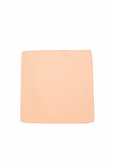 (Apricot) Uni Einstecktuch aus 100% Seide in Pastellfarbe, Vorderseite glatt
