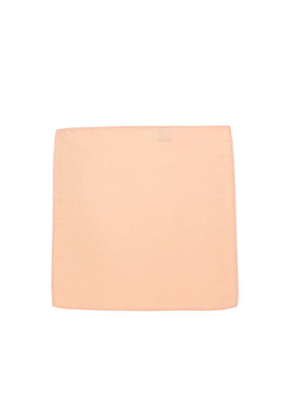 (Apricot) Uni Einstecktuch aus 100% Seide in Pastellfarbe, Vorderseite glatt