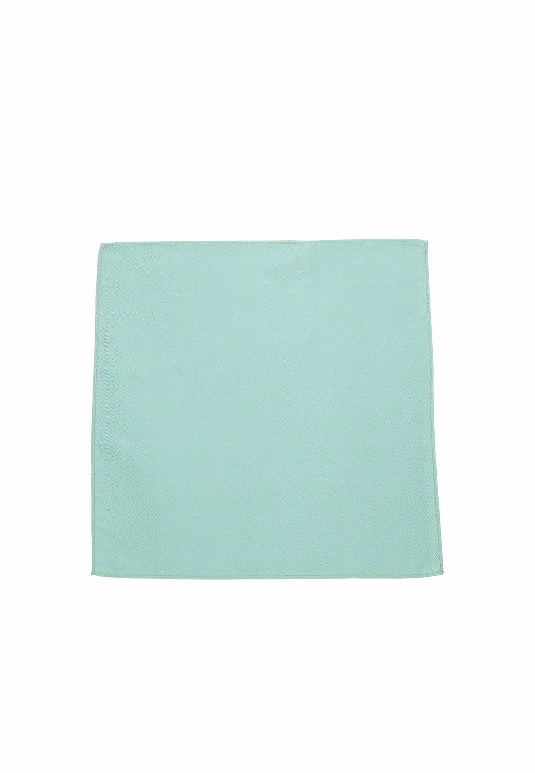 (Türkis) Uni Einstecktuch aus 100% Seide in Pastellfarbe, Vorderseite glatt