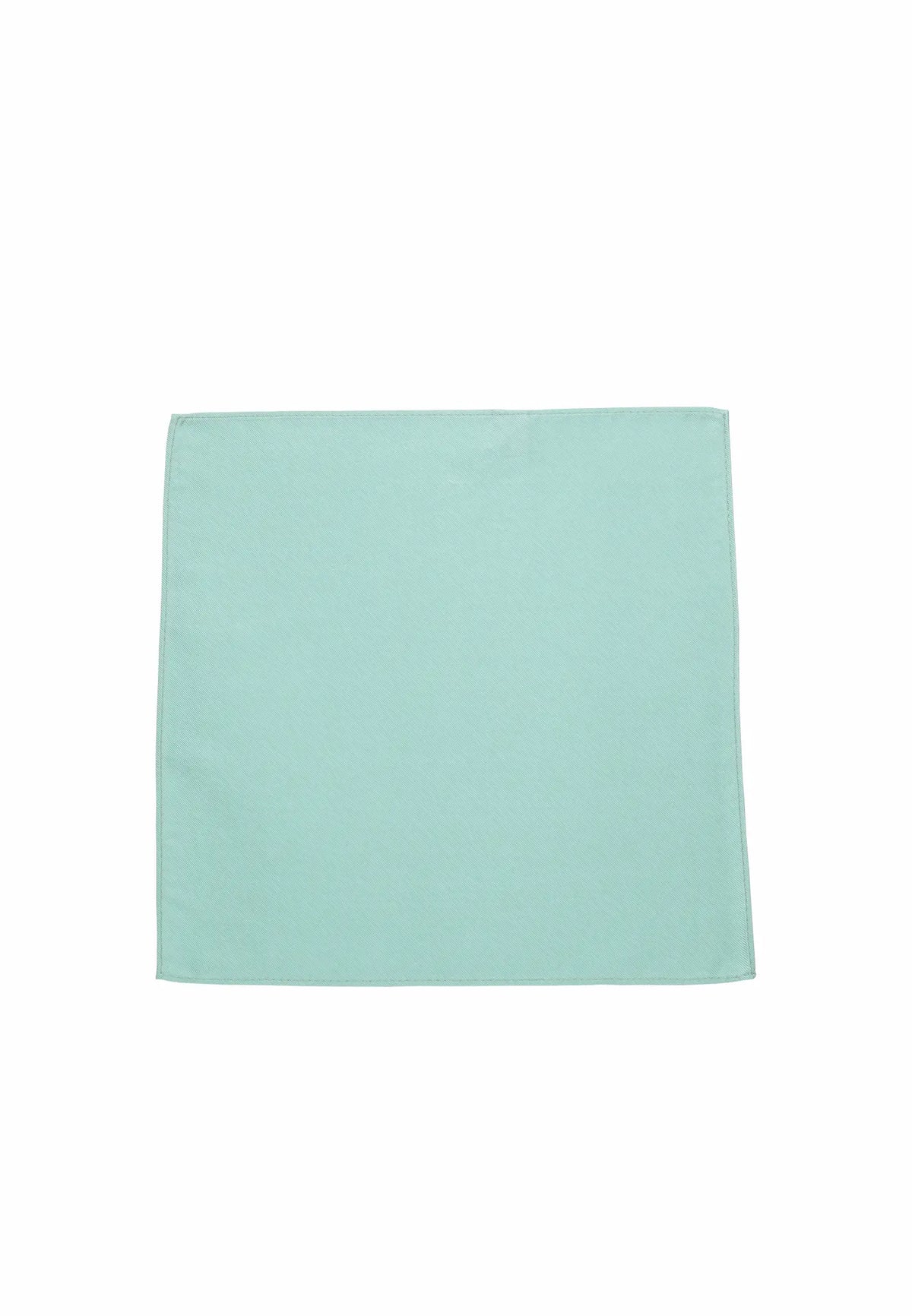 (Türkis) Uni Einstecktuch aus 100% Seide in Pastellfarbe, Vorderseite glatt