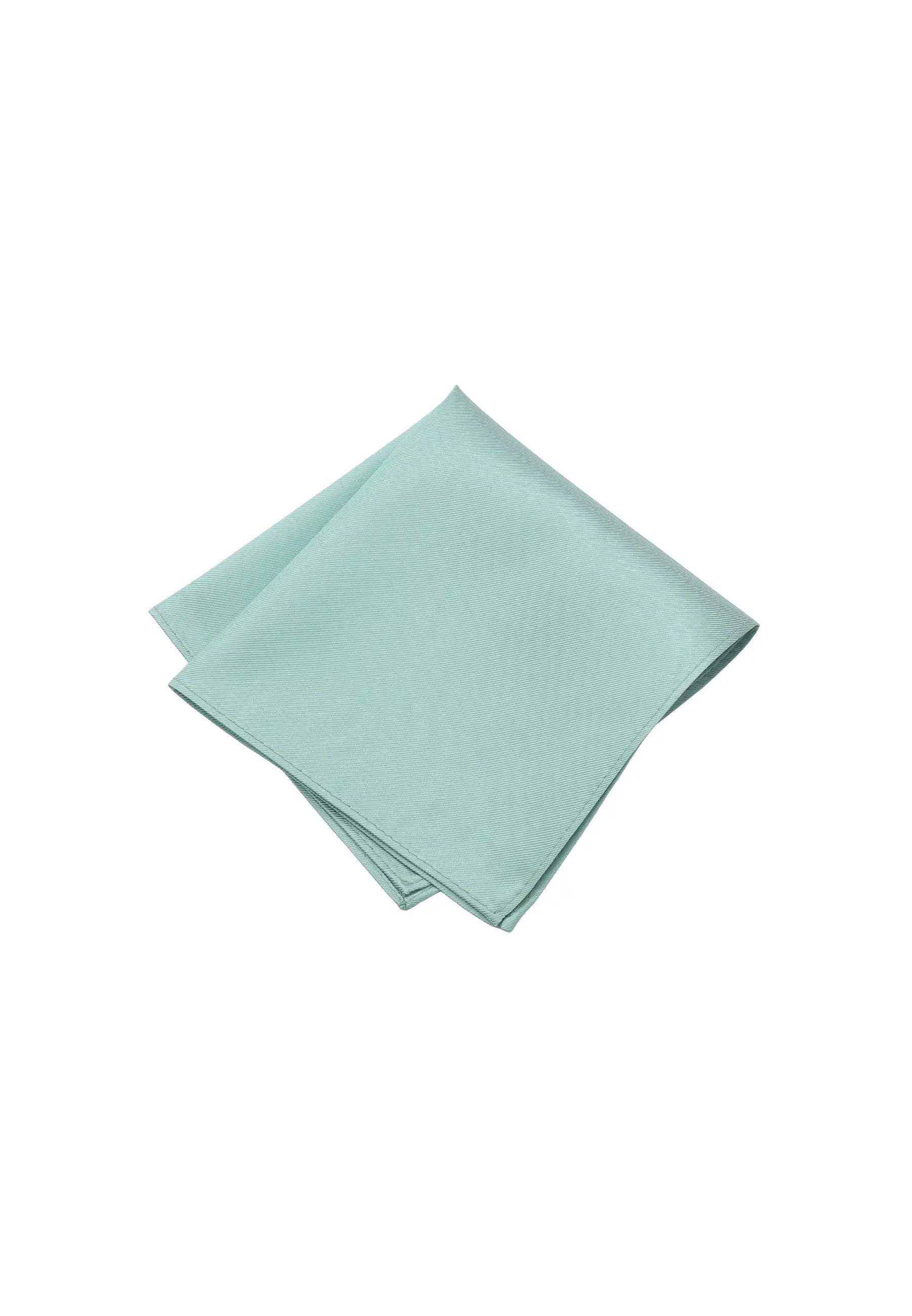 (Türkis) Uni Einstecktuch Herren aus 100% Seide in Pastellfarbe, gefaltet