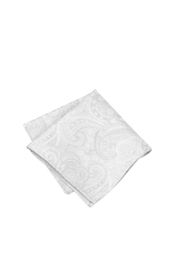 Men's silk pocket square for weddings – Paisley