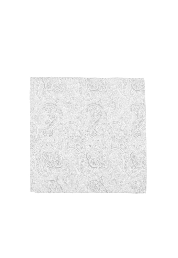 Men's silk pocket square for weddings – Paisley