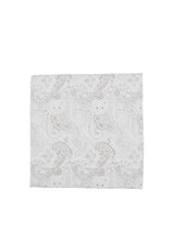 (Beige) Einstecktuch Hochzeit Paisley – Frontalansicht flach ausgelegt