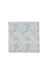 (Grün) Einstecktuch Hochzeit Paisley – Frontalansicht flach ausgelegt