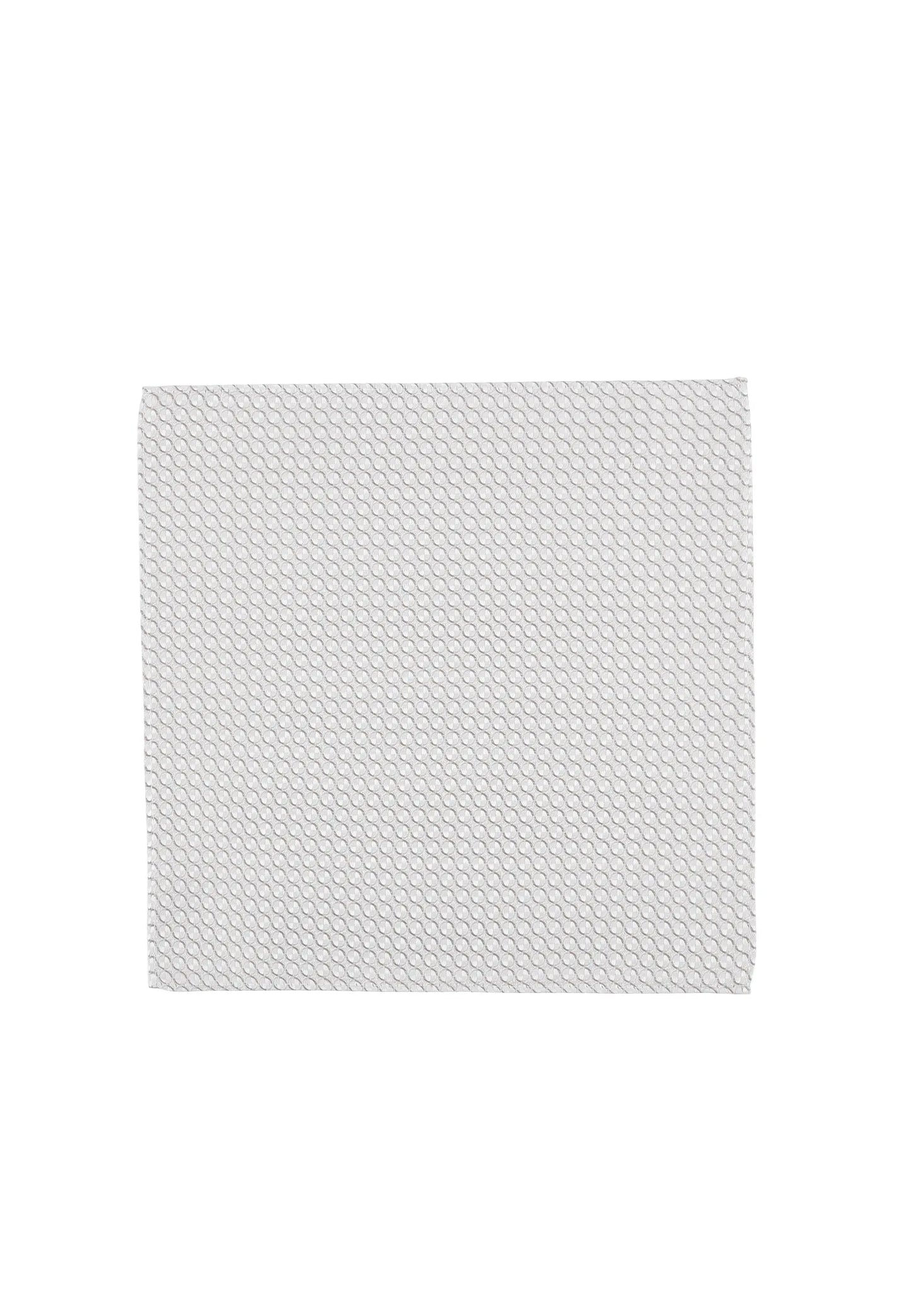 (Beige) Einstecktuch Hochzeit Kreise – Frontalansicht flach ausgelegt