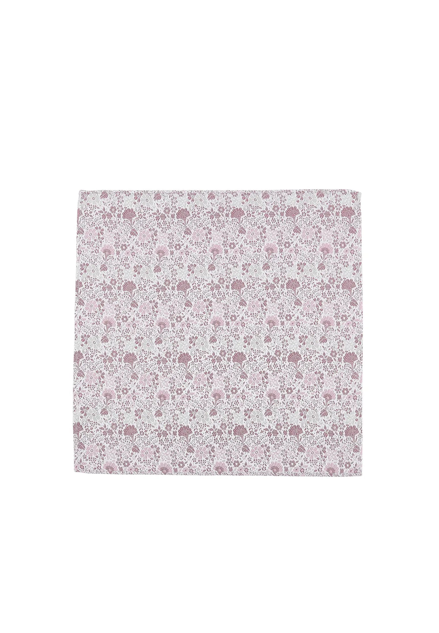 (Rosa) Einstecktuch Hochzeit Floral – Frontalansicht flach ausgelegt