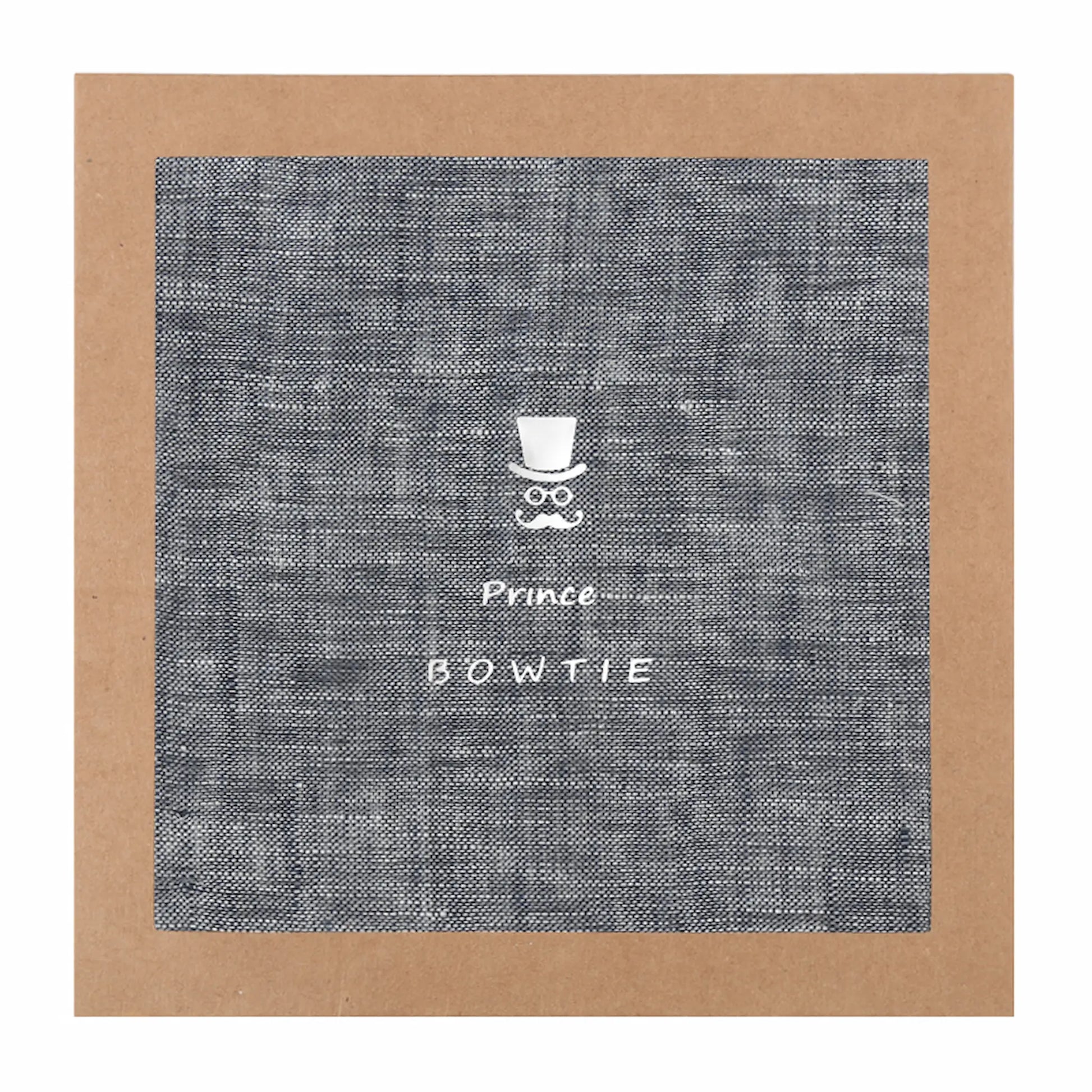 (Blau) Leinen-Einstecktuch in Geschenkverpackung – Prince Bowtie