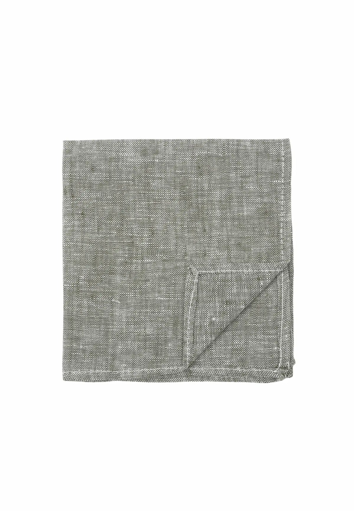 (Mint) Leinen-Einstecktuch Herren – Detailansicht Textur