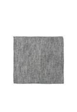(Grau) Einstecktuch Leinen 28x28 cm – Gesamtansicht