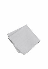(Silber) Einstecktuch Herren Mikromuster Seide – Pochette gefaltet