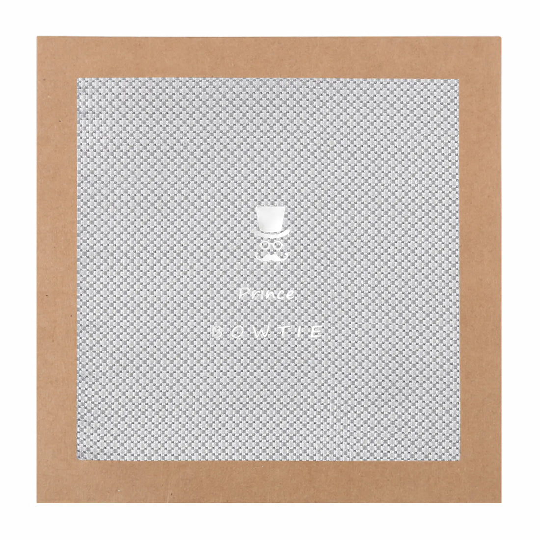 (Silber) Einstecktuch Mikromuster in Geschenkverpackung – Prince Bowtie