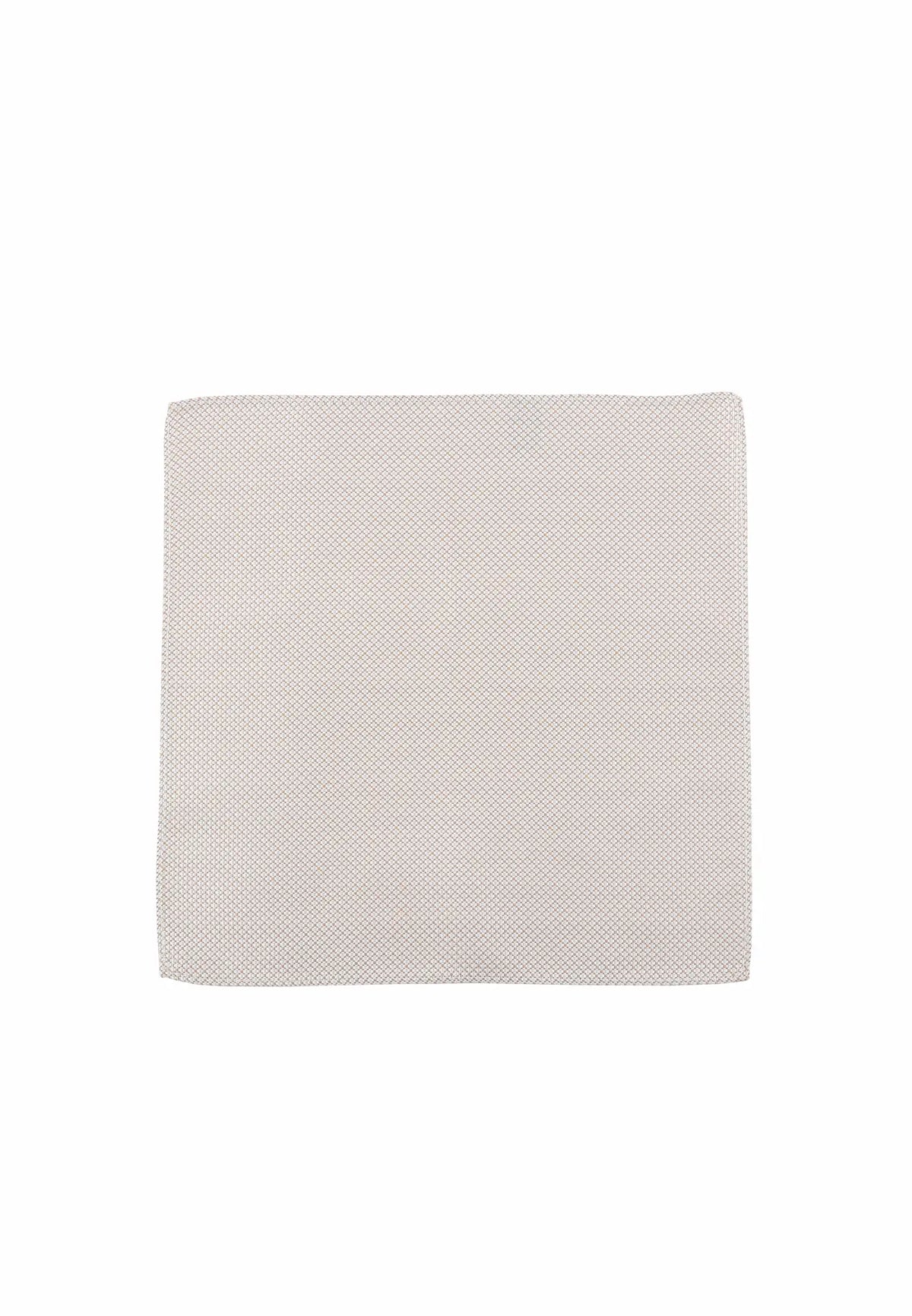 (Beige) Einstecktuch Herren Seide 28x28 cm – Gesamtansicht
