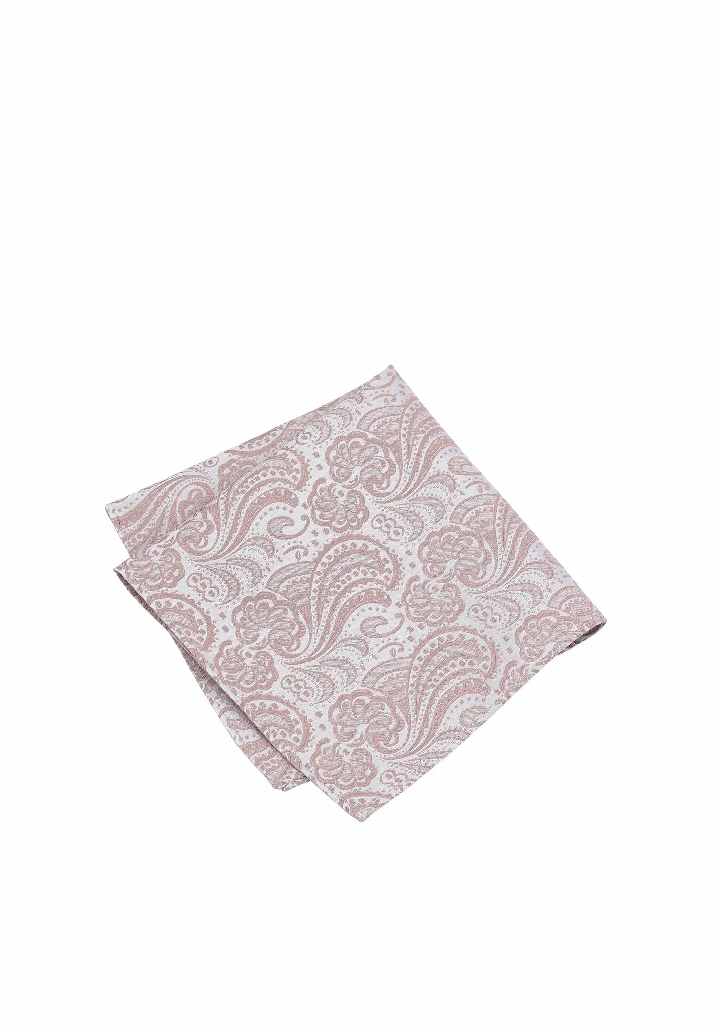 (Altrosa) Einstecktuch Herren Paisley Seide – Pochette gefaltet