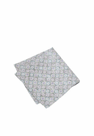 Men's pocket square made of cotton - medallion pattern