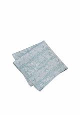 (Petrol) Einstecktuch Herren Paisley Seide – diagonal gefaltet