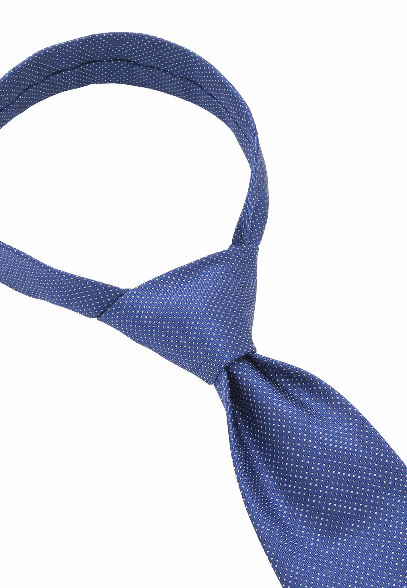 (Jeansblau) Seidenkrawatte Picoté 8cm Überlänge 170cm flach