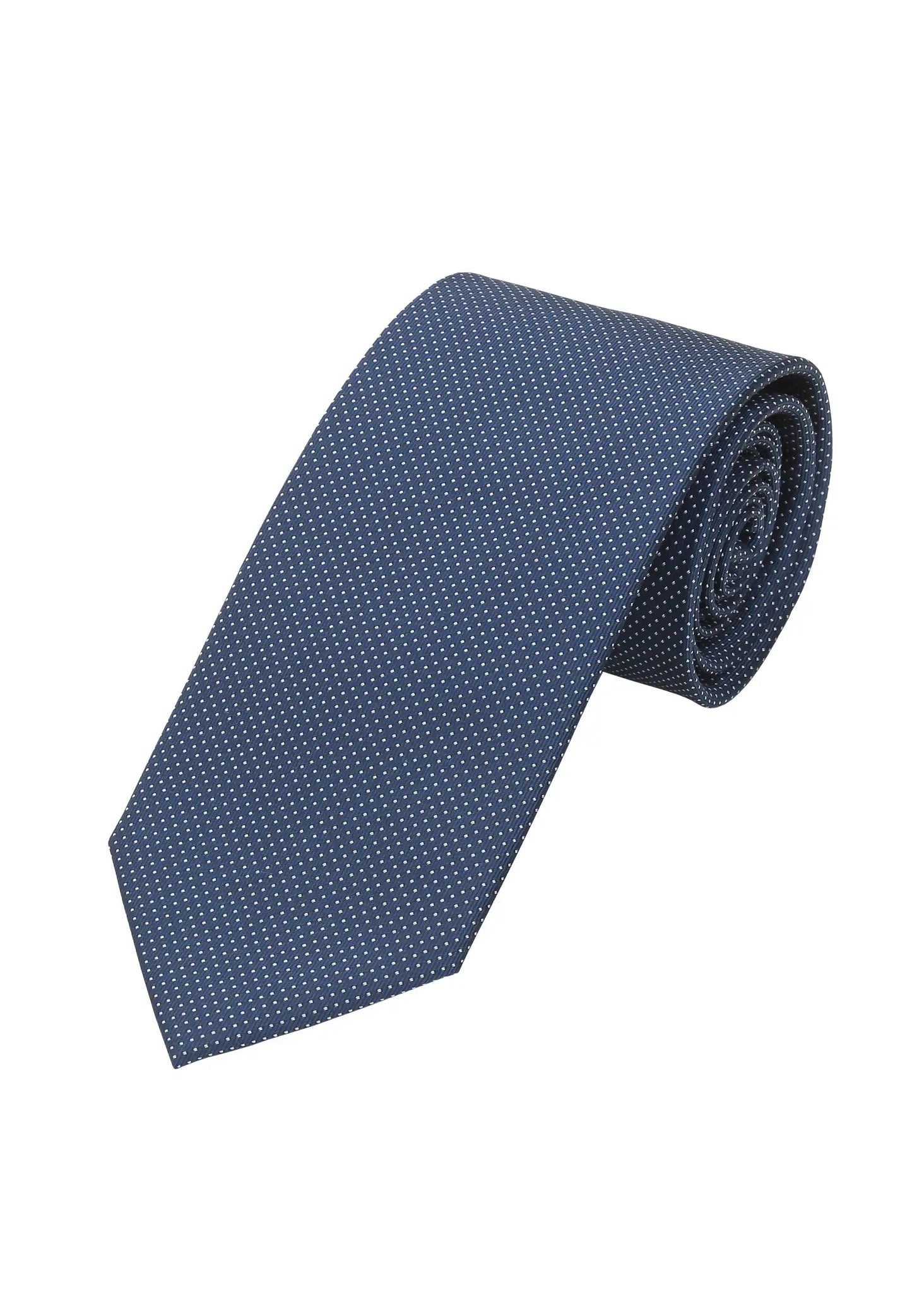 (Dunkelblau) Krawatte Herren 100% Seide Picoté 8cm Überlänge 170cm