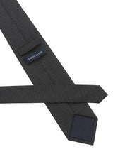 (Schwarz) Seidenkrawatte Picoté Detail Materialstruktur 100% Seide