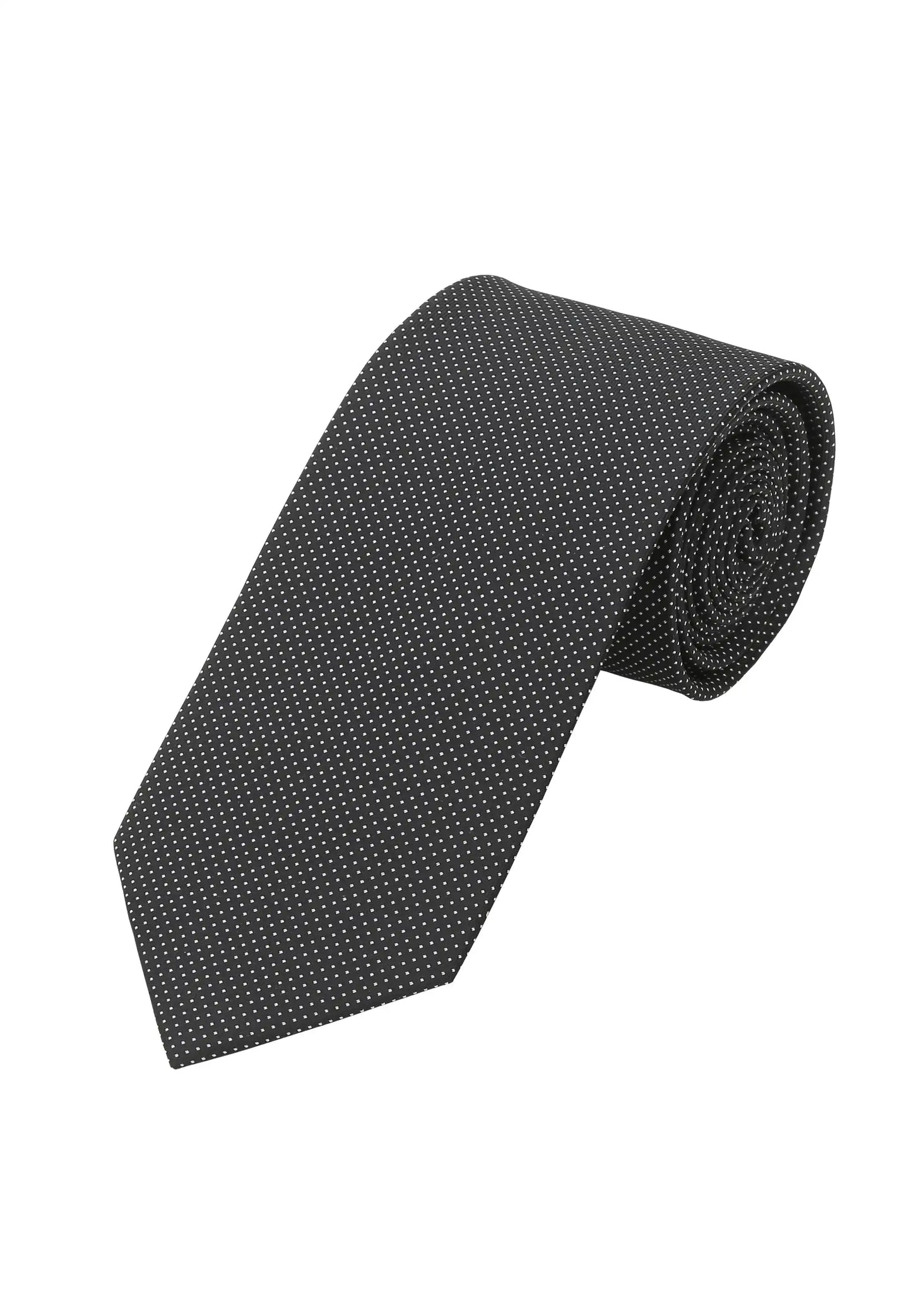 (Dunkelblau) Seidenkrawatte Picoté 8cm Überlänge 170cm flach