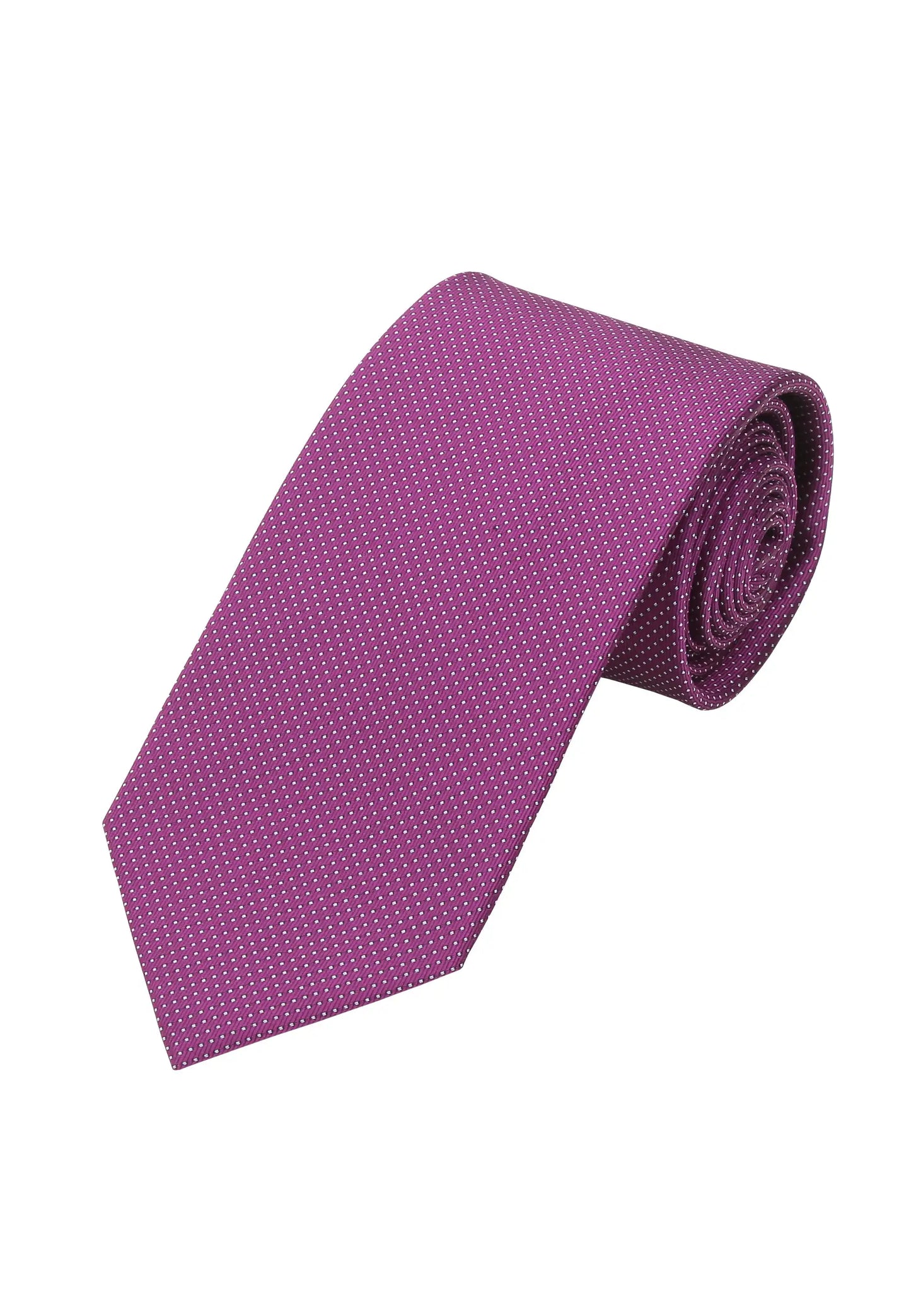 (Lila) Krawatte Herren 100% Seide Picoté 8cm Überlänge 170cm