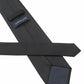 (Schwarz) Krawatte Überlänge Uni Rückseite Label Verarbeitung 100% Seide