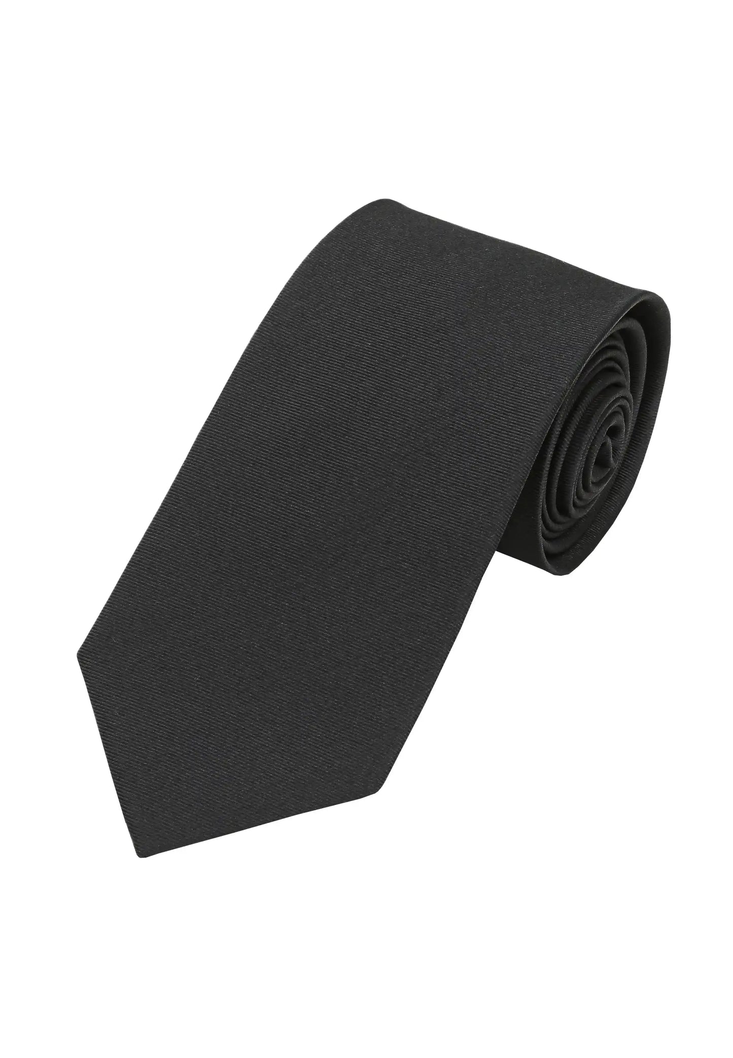 (Schwarz) Krawatte Uni Überlänge 8cm aus 100% Seide