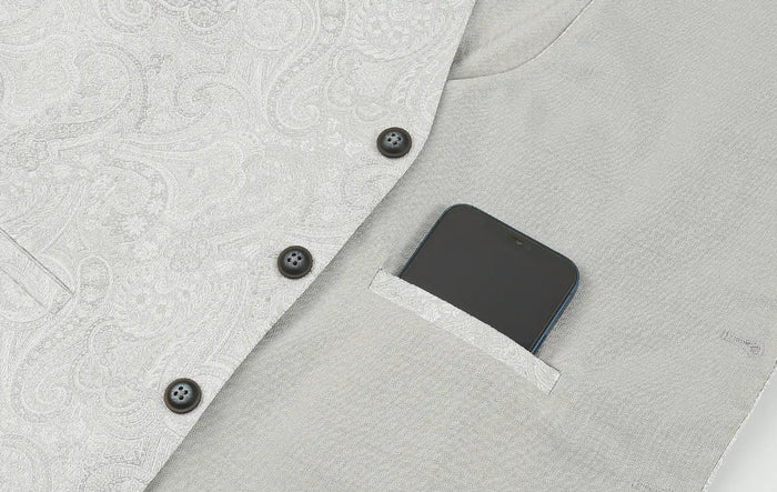 Men's silk wedding waistcoat – Paisley