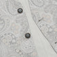 (Silber) Hochzeitsweste Herren Paisley – Detailansicht Knöpfe und Paisley-Muster