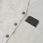 (Beige) Hochzeitsweste Paisley – Detailansicht Innentasche mit Handy