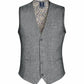 (Grau) Herrenweste Tweed mit floralem Innenfutter – Prince Bowtie