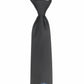 (Schwarz Uni) Detail Knoten der Zip-Trauerkrawatte, vorgebundenes Design in Schwarz Uni
