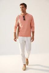 (Hummer) GAVILAN Soa Sweater – getragen mit Leinenhose und Espadrilles