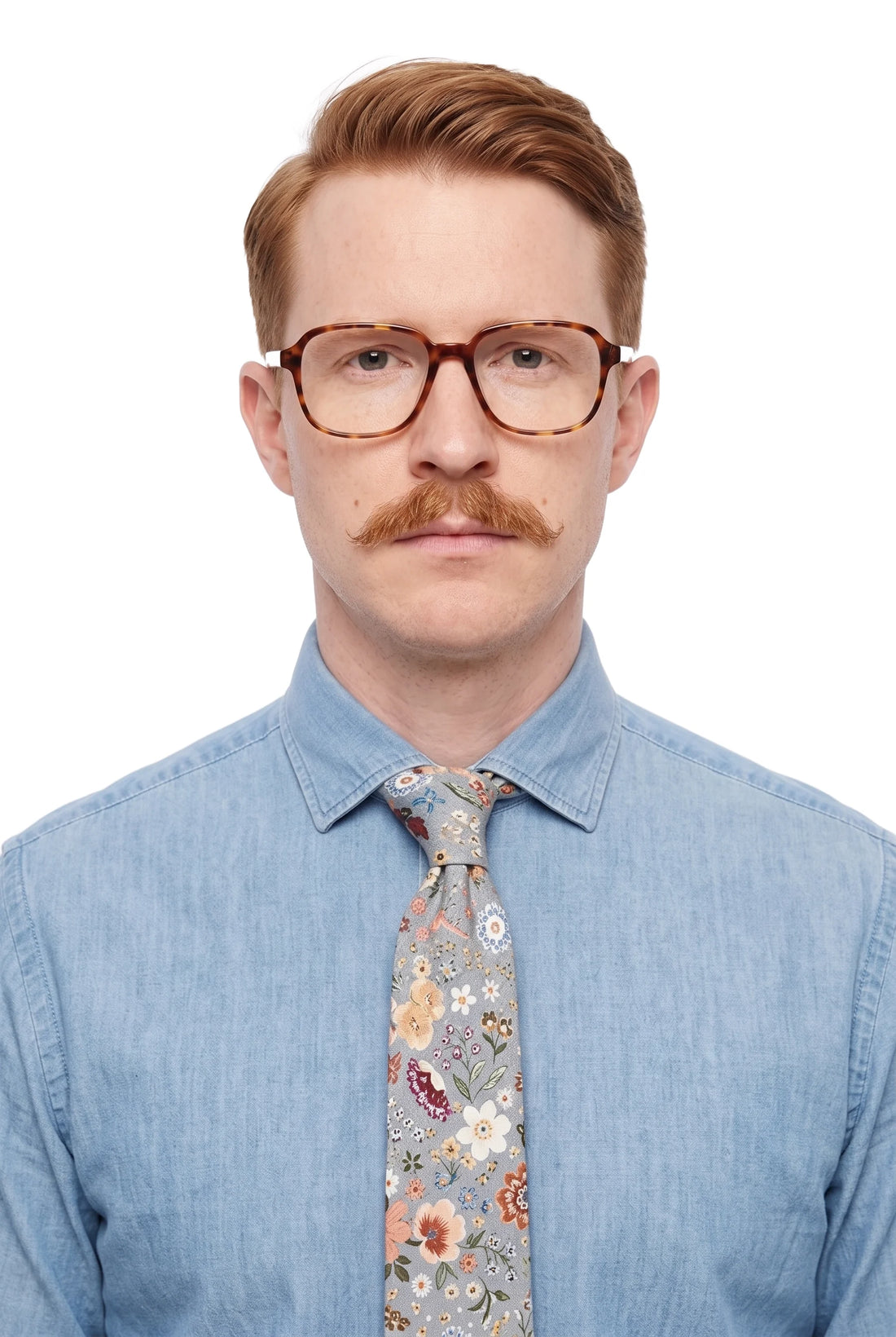 (Grau) krawatte herren blumenmuster seide getragen nahaufnahme