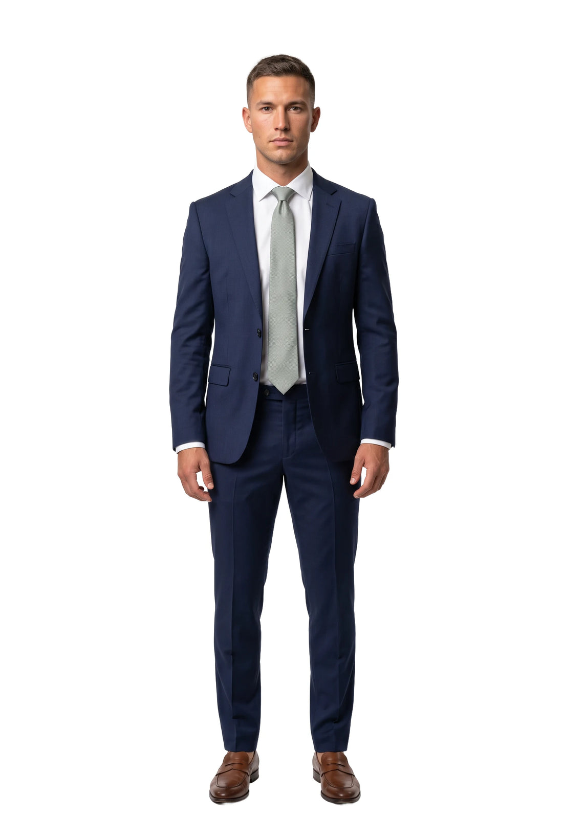 (Mint) seidenkrawatte herren picote getragen ganzkörper look