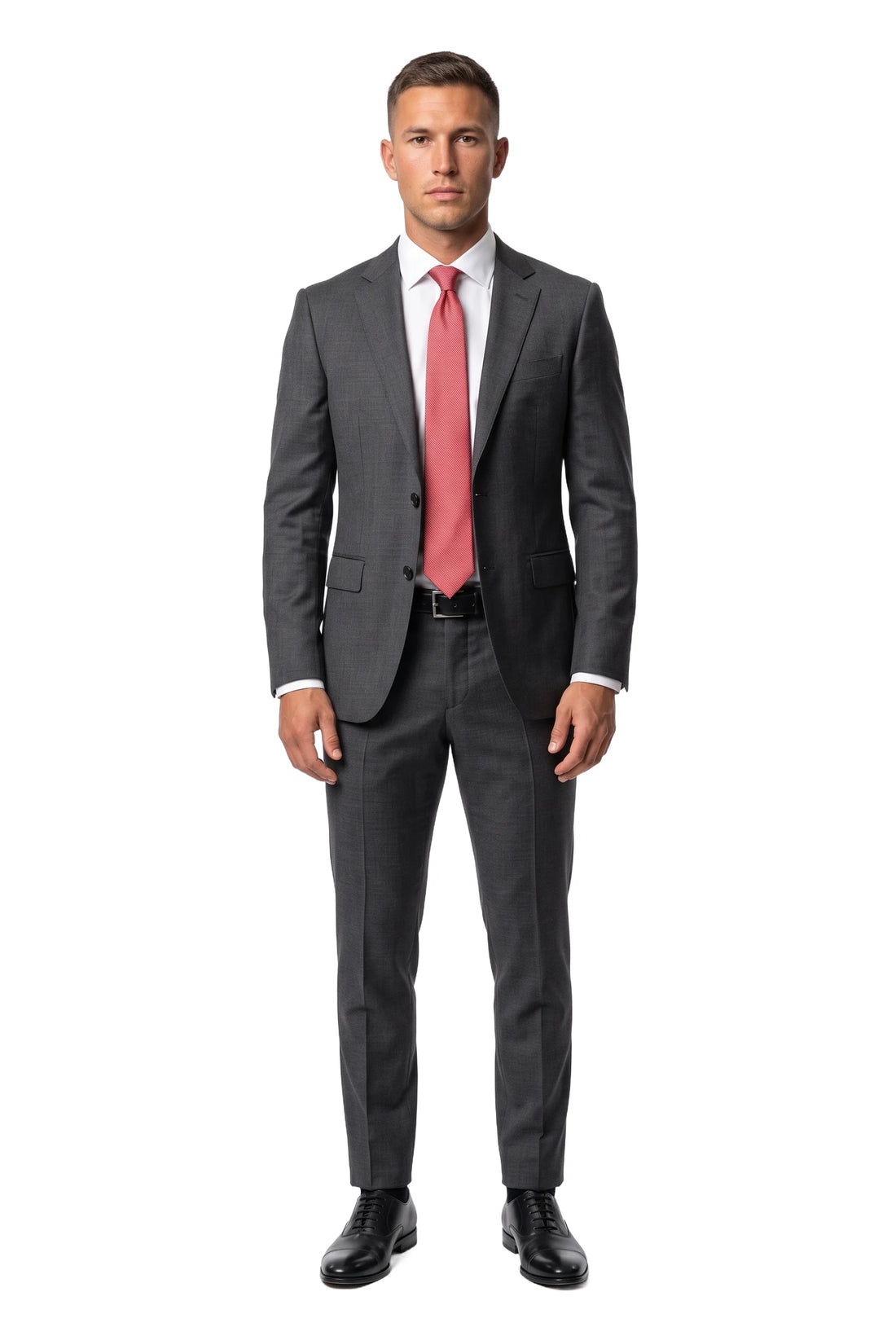 (Hellrot) seidenkrawatte herren picote überlänge getragen ganzkörper look