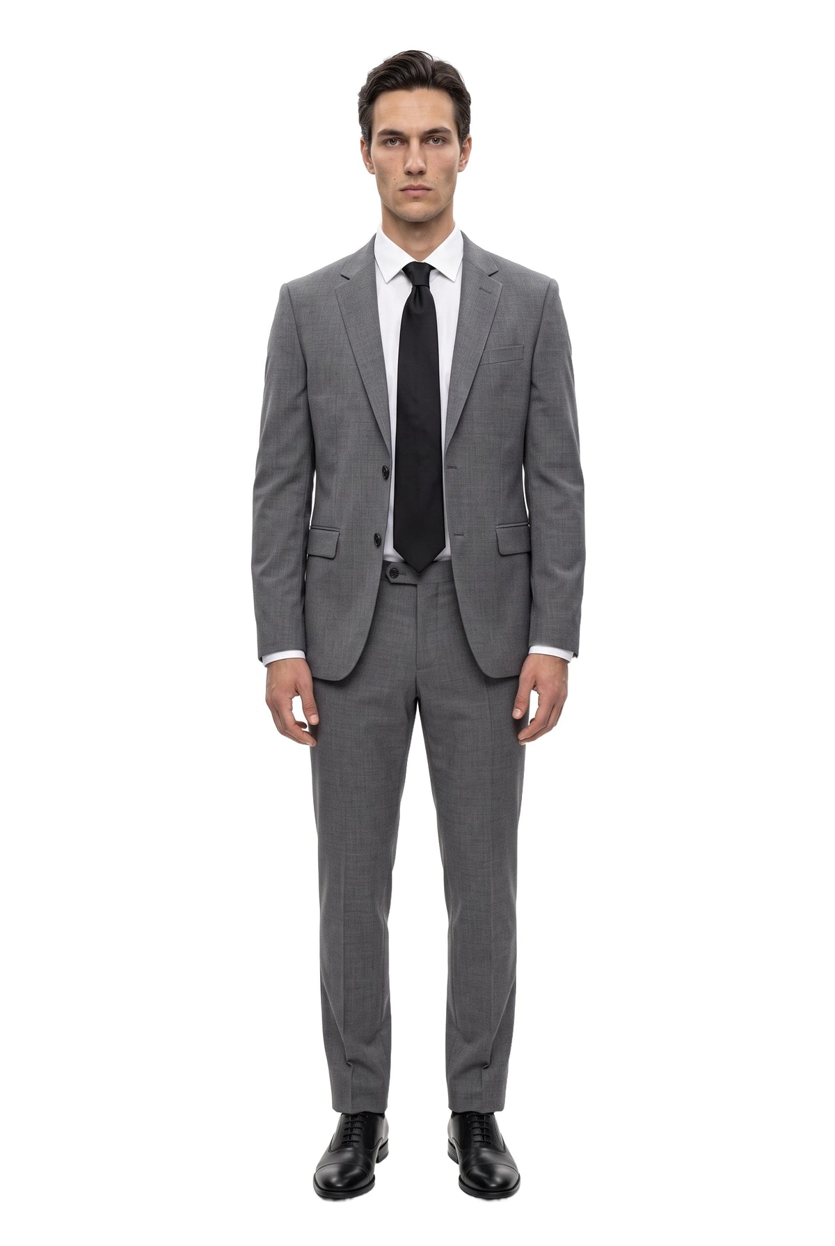 (Schwarz) seidenkrawatte herren uni überlänge getragen ganzkörper look